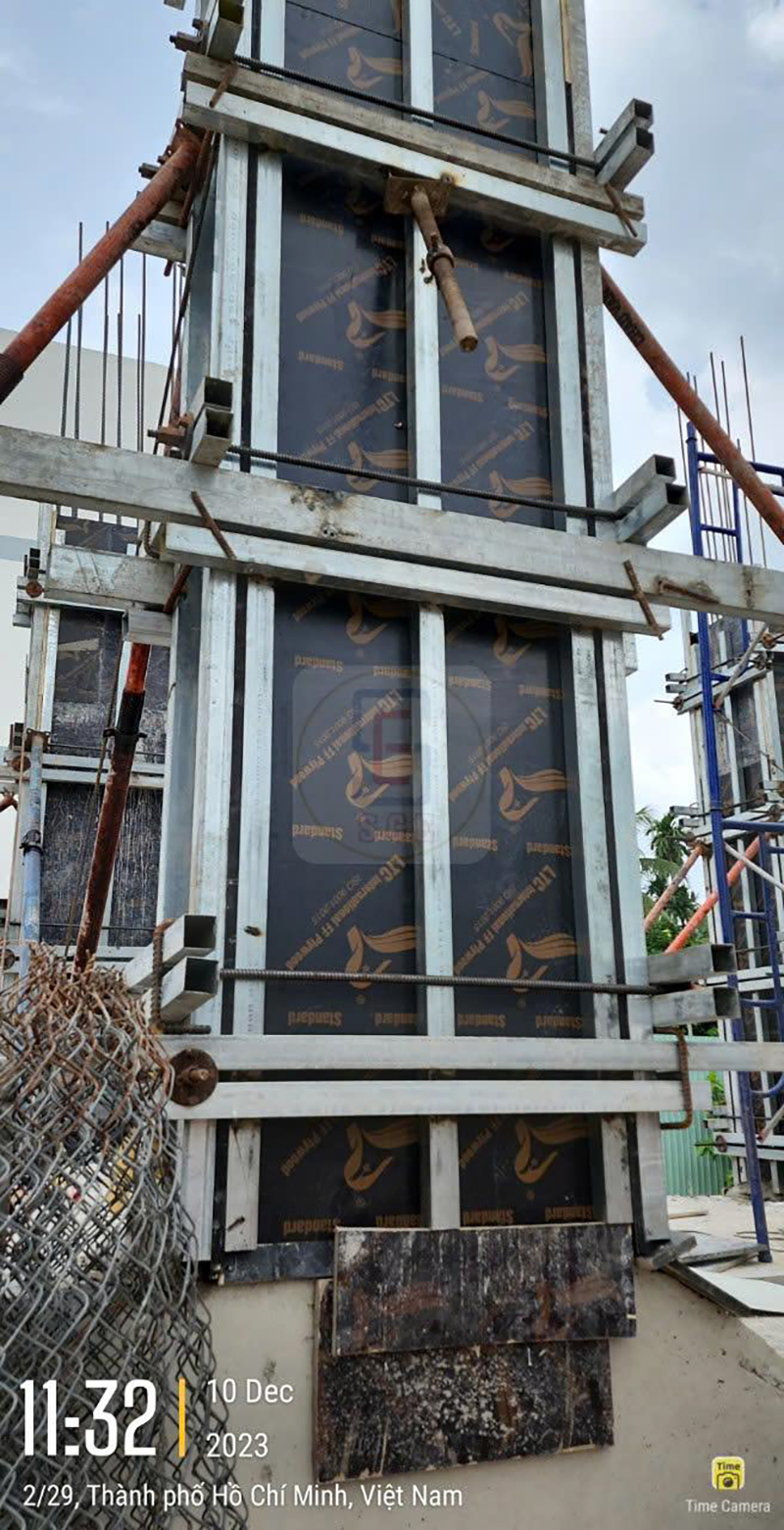 Thi công cột - Xây Dựng Và Cải Tạo Công Trình SCE - Công Ty TNHH Tư Vấn Thiết Kế SCE