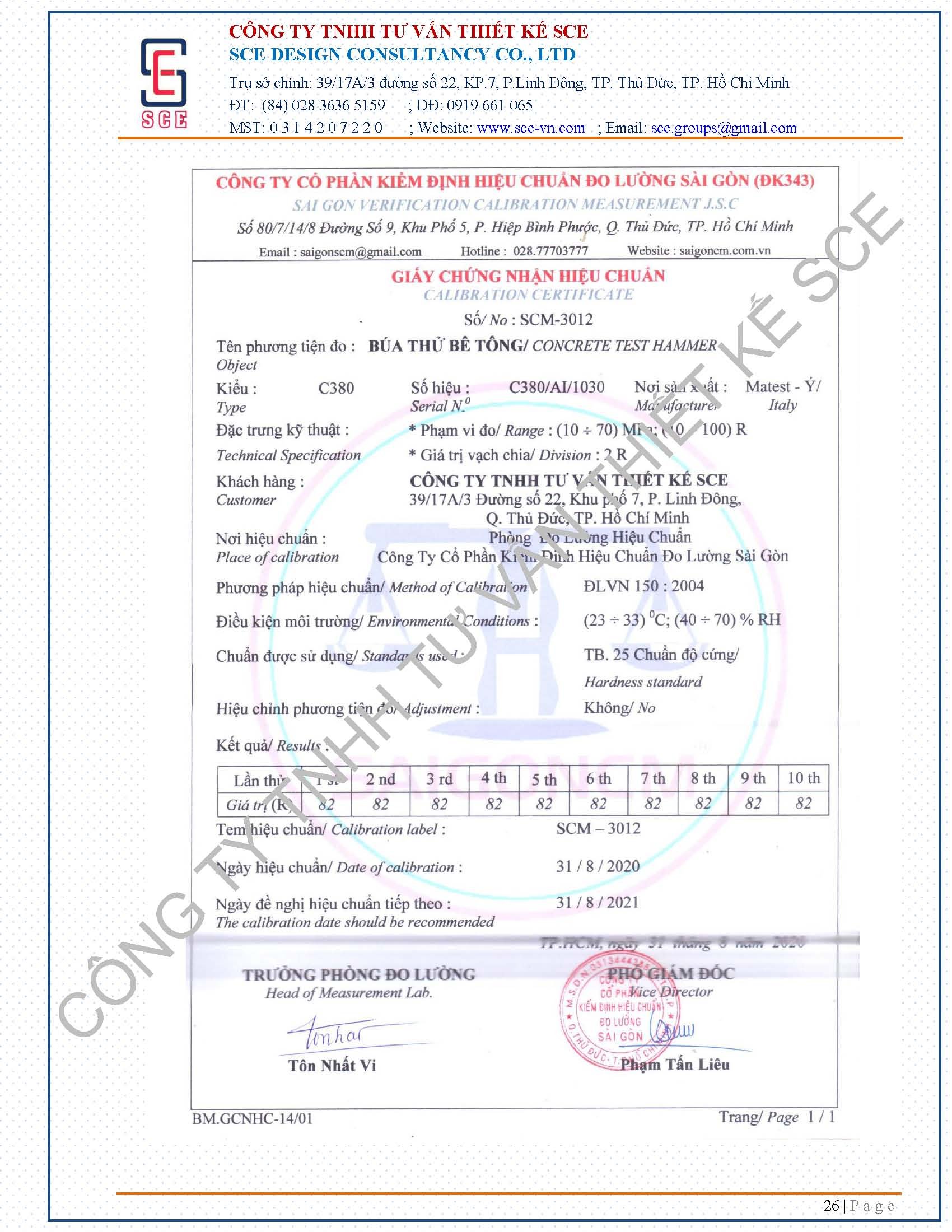 Chứng nhận  - Xây Dựng Và Cải Tạo Công Trình SCE - Công Ty TNHH Tư Vấn Thiết Kế SCE