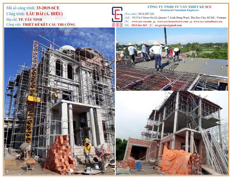Thi công lâu đài tại Tây Ninh - Xây Dựng Và Cải Tạo Công Trình SCE - Công Ty TNHH Tư Vấn Thiết Kế SCE