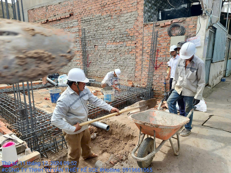 Hình ảnh thi công thực tế công ty Thiết Kế SCE