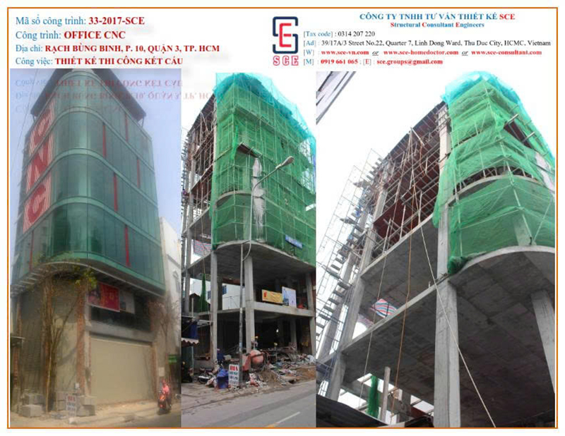 Thiết kế thi công kết cấu toàn văn phòng CNC - Xây Dựng Và Cải Tạo Công Trình SCE - Công Ty TNHH Tư Vấn Thiết Kế SCE