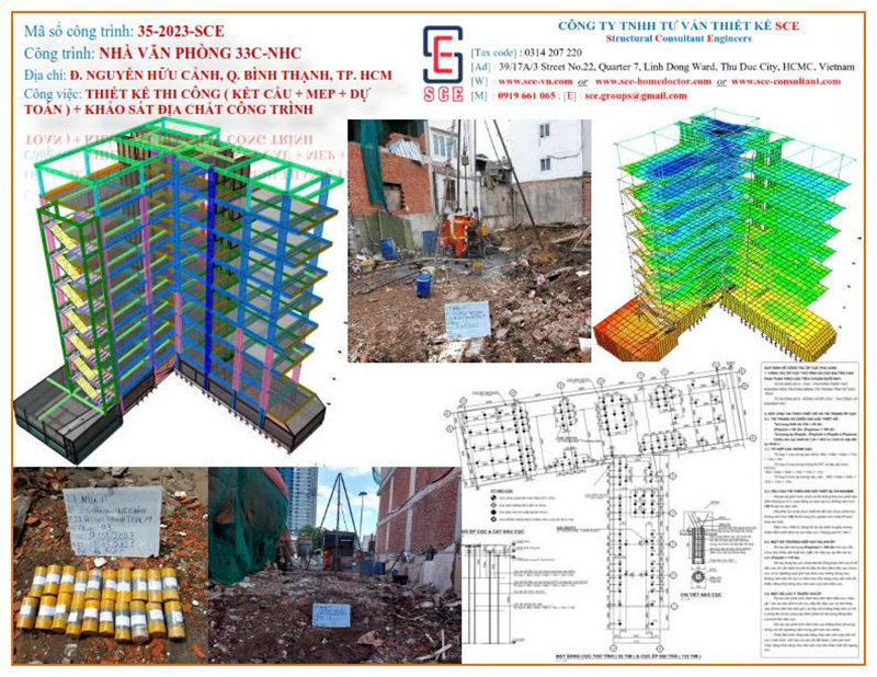Thiết kế thi công và khảo sát địa chất xây dựng nhà văn phòng - Xây Dựng Và Cải Tạo Công Trình SCE - Công Ty TNHH Tư Vấn Thiết Kế SCE