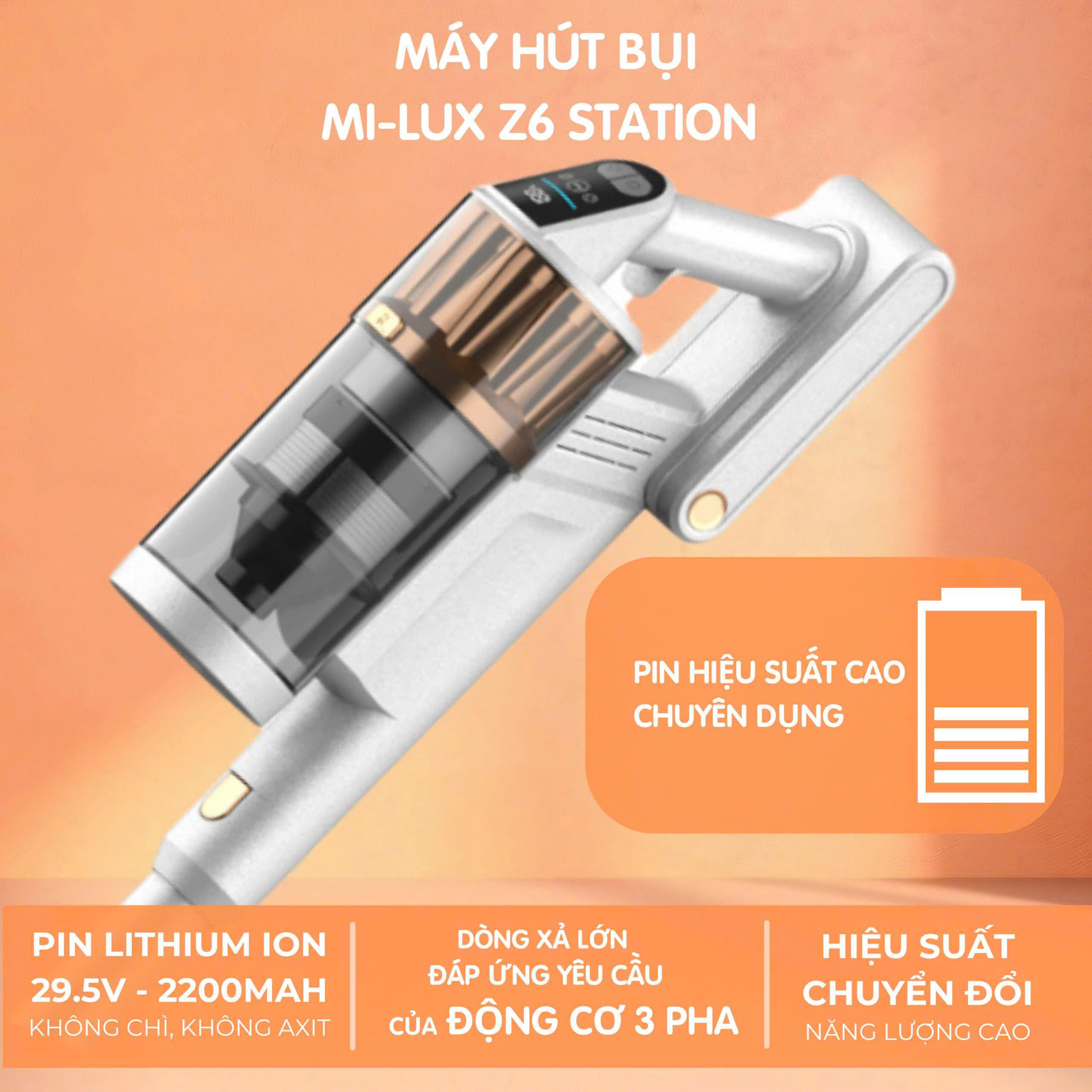 Máy hút bụi Milux Z6 Station