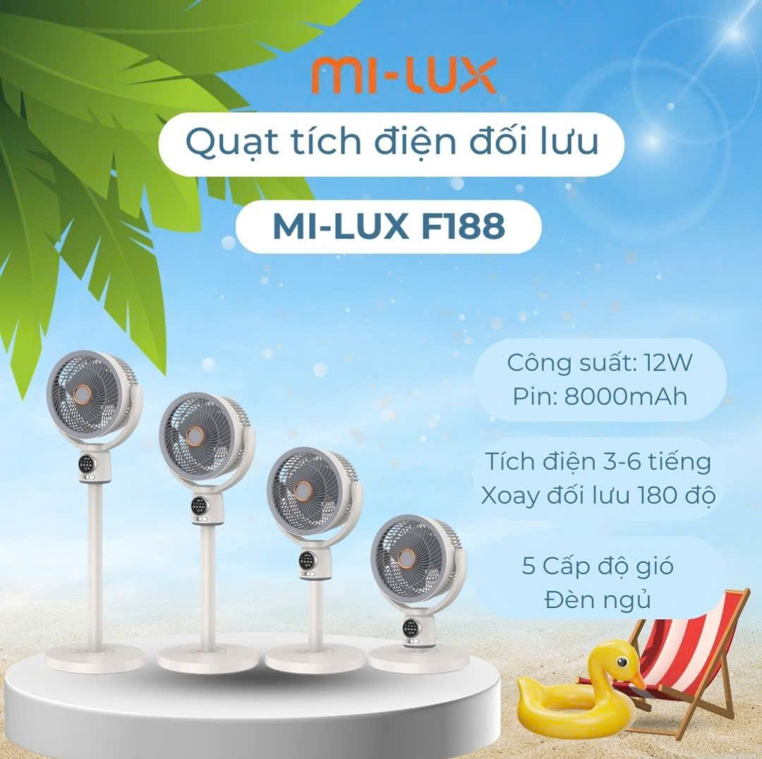 Quạt tích điện đối lưu Milux F188