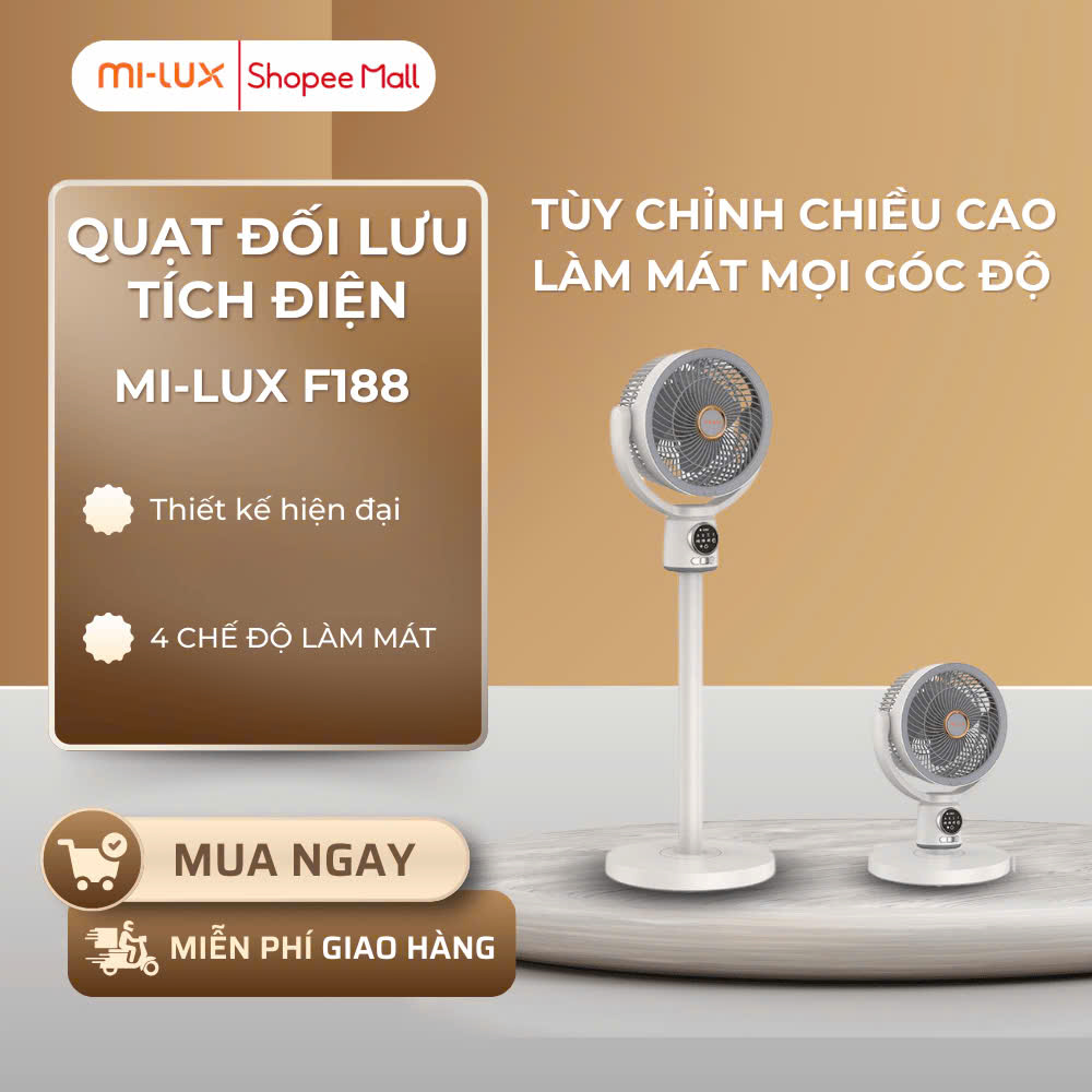 Quạt tích điện đối lưu Milux F188