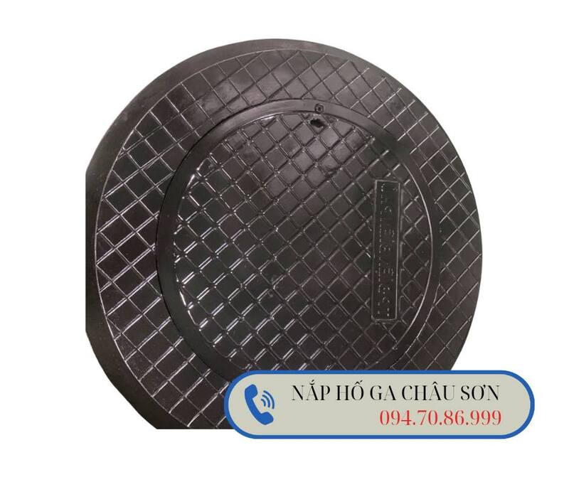 Nắp hố ga gang cầu khung tròn nắp tròn