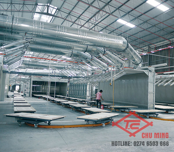 Hệ thống dây chuyền phun sơn Pallet - Thiết Bị Phun Sơn Chu Ming - Công Ty TNHH Thiết Bị Phun Sơn Tự Động Hóa Chu Ming