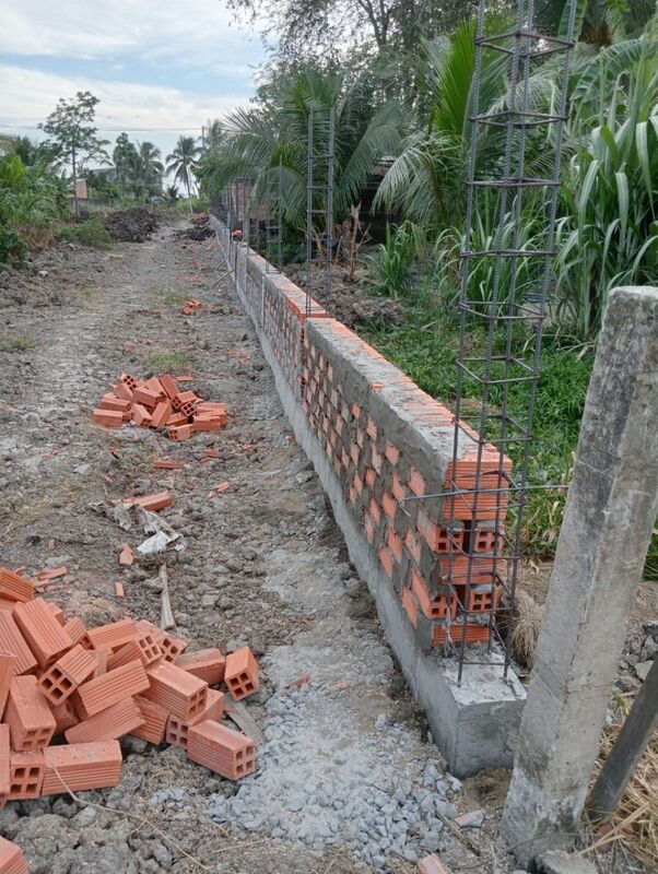 Dự án thi công cầu đường và hàng rào ở Tiền Giang