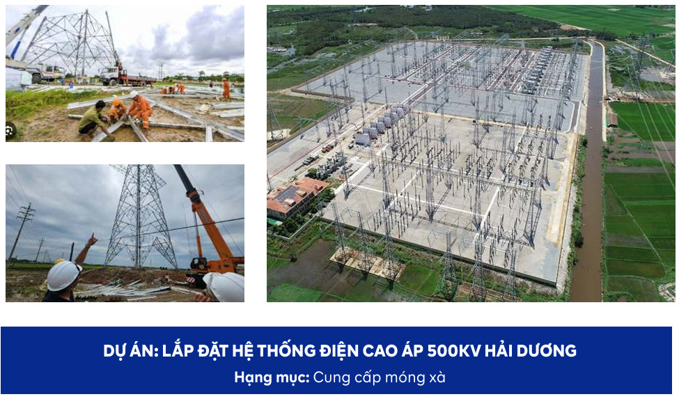 Dự án lắp đặt hệ thống điện cao áp 500kv Hải Dương