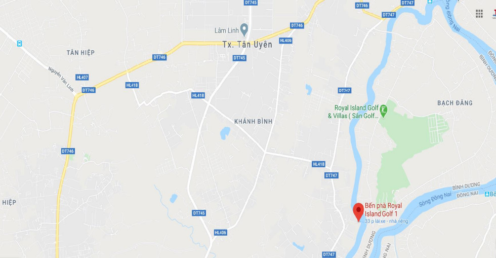 Vị trí kho than Tân Uyên