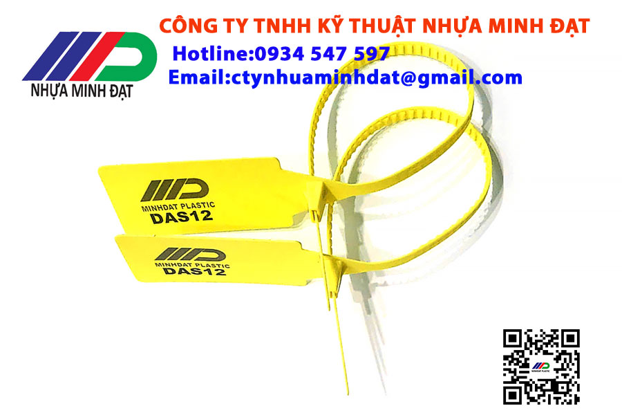 Seal dẹt bản in lớn DAS12 - Thiết Bị Niêm Phong Minh Đạt - Công Ty TNHH Kỹ Thuật Nhựa Minh Đạt