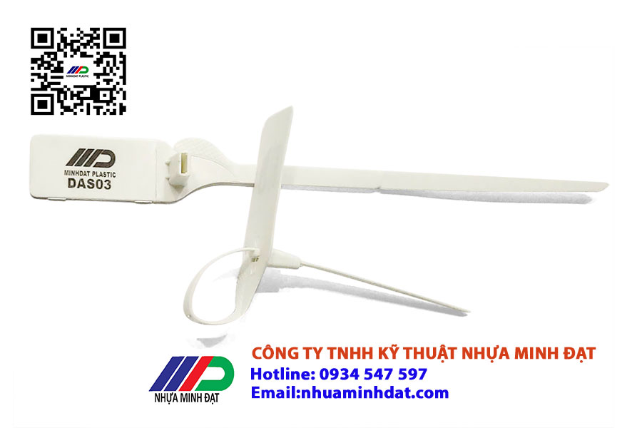 Seal niêm phong dẹt 25cm DAS03 - Thiết Bị Niêm Phong Minh Đạt - Công Ty TNHH Kỹ Thuật Nhựa Minh Đạt