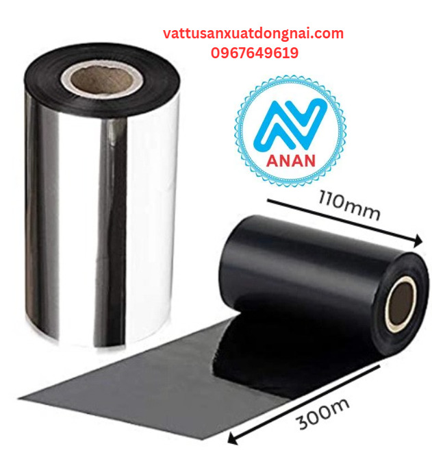 Cuộn ruy băng mực in mã vạch Wax-Resin 110mmx300m - Văn Phòng Phẩm ANAN - Công Ty TNHH Dịch Vụ và Thương Mại ANAN