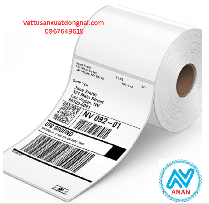 Tem Decal nhãn trắng dạng cuộn dài 100m - Văn Phòng Phẩm ANAN - Công Ty TNHH Dịch Vụ và Thương Mại ANAN