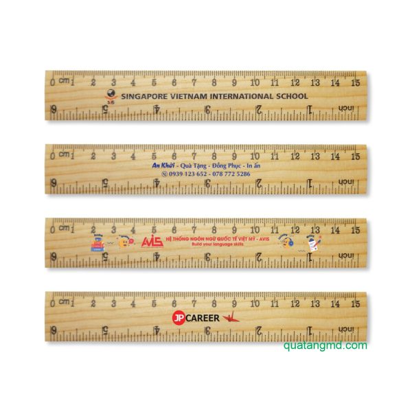 Thước kẻ gỗ tặng quà cho học sinh - Quà Tặng Mạnh Dũng - Công Ty Cổ Phần Quảng Cáo Mạnh Dũng