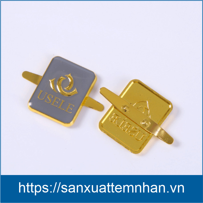 Tem gắn túi da, đồ da