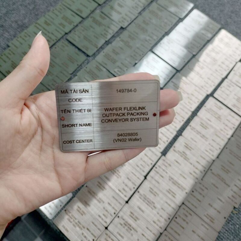 Tem nhãn inox khắc laser