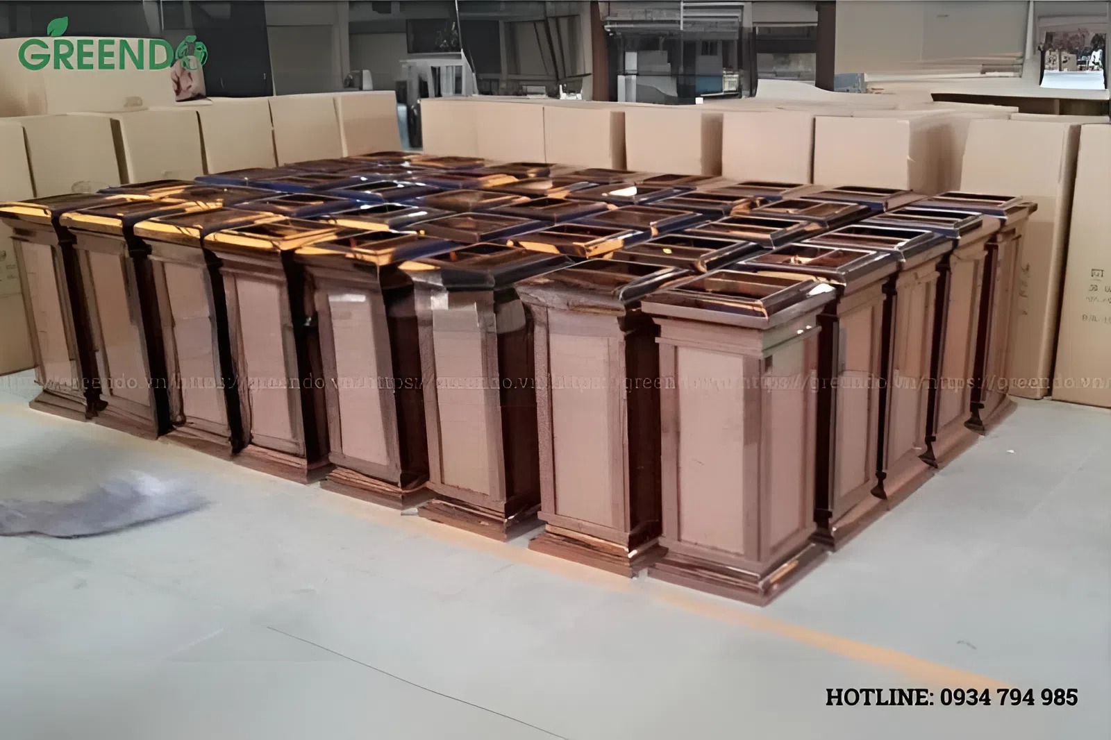 Thùng rác đá hoa cương - Công Ty TNHH Thiết Bị Greendo