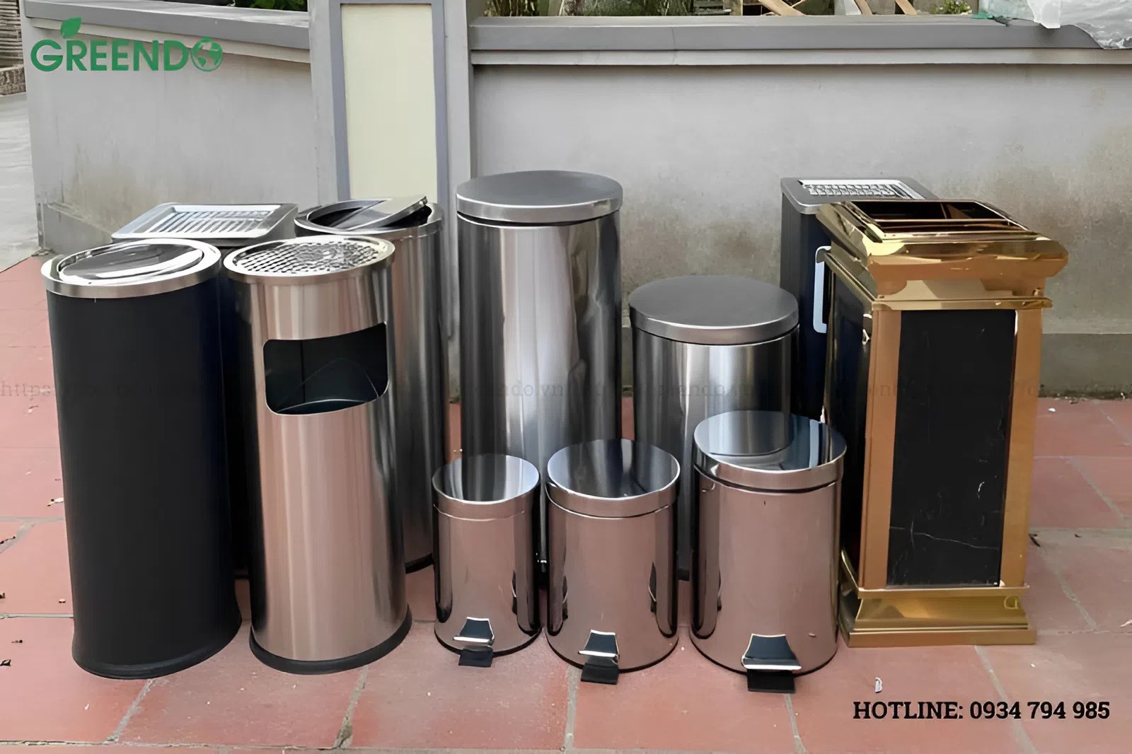 Thùng rác inox - Công Ty TNHH Thiết Bị Greendo
