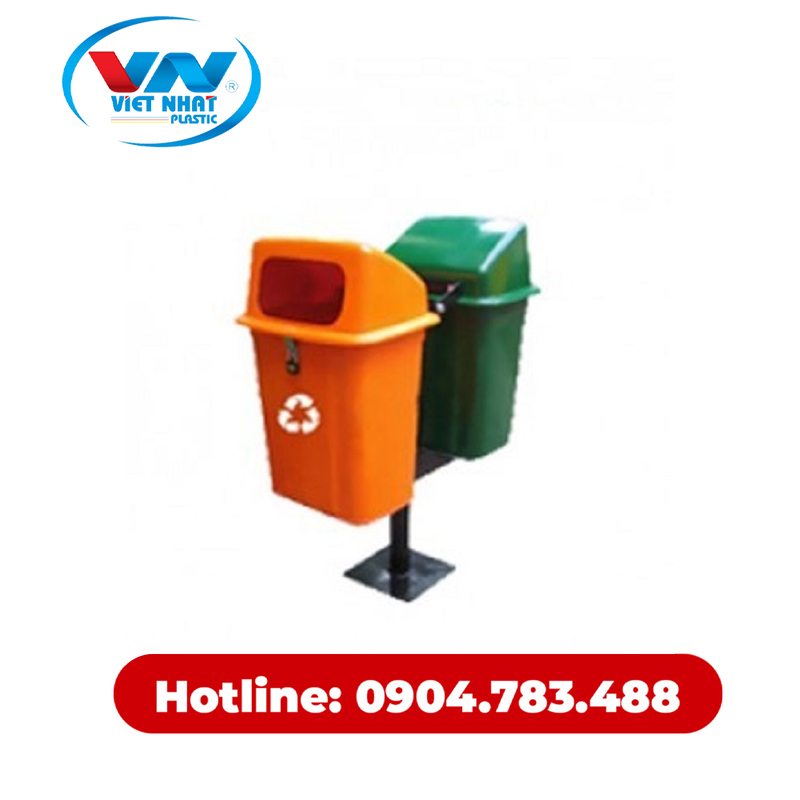Thùng rác nhựa Composite treo đôi - Nhựa Việt Nhật - Công Ty TNHH Nhựa Việt Nhật