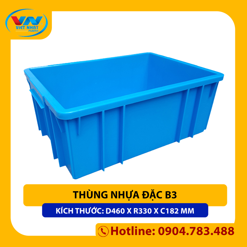 Thùng nhựa đặc B3 - Nhựa Việt Nhật - Công Ty TNHH Nhựa Việt Nhật