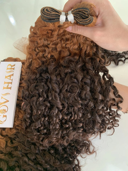 Tóc nối Weft pixie uốn xoăn
