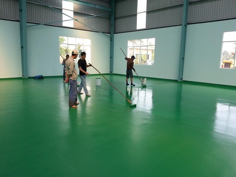 Thi công sàn Epoxy - Sơn Kẻ Vạch Đường Nhiệt Dẻo HP-TECH - Công Ty Cổ Phần Tư Vấn Kỹ Thuật Công Nghệ Thương Mại Hoàng Phú