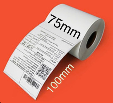 Giấy Decal in nhiệt 75x100 - 350 tem/cuộn - Vật Liệu Đóng Gói Song Hương - Công Ty TNHH Vật Liệu Đóng Gói Song Hương