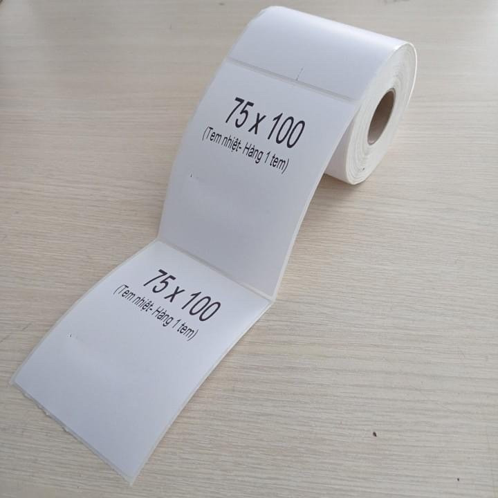 Giấy Decal in nhiệt 75x100 - 350 tem/cuộn - Vật Liệu Đóng Gói Song Hương - Công Ty TNHH Vật Liệu Đóng Gói Song Hương