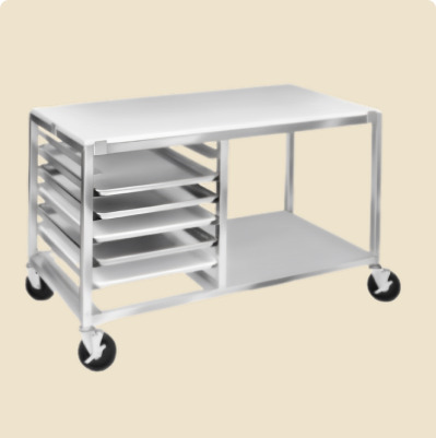 Kệ đẩy bánh inox - Gia Công Cơ Khí Vĩ Kim - Công Ty TNHH Kỹ Thuật Vĩ Kim