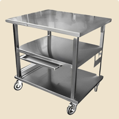 Xe đẩy inox - Gia Công Cơ Khí Vĩ Kim - Công Ty TNHH Kỹ Thuật Vĩ Kim