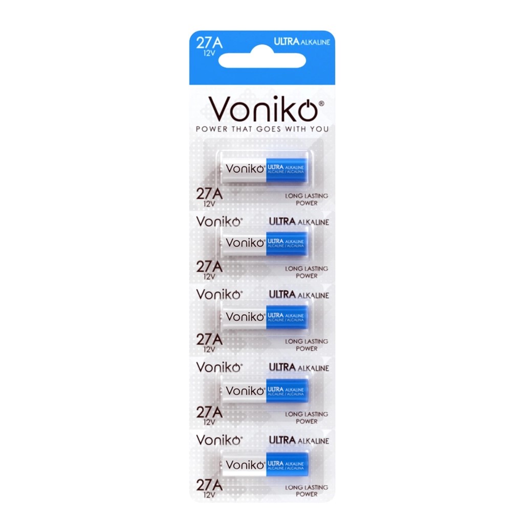 Pin kiềm Voniko 27A - 12V vỉ 5 viên