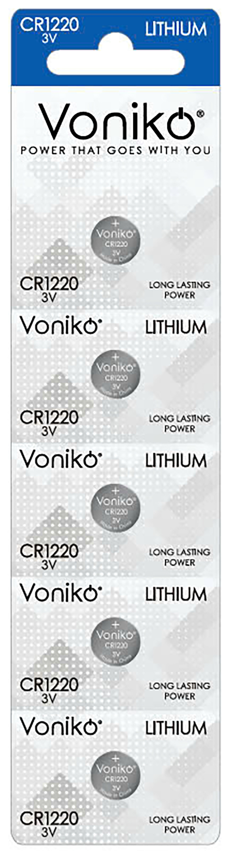 Pin Lithium  Voniko CR1220 - Pin đồng xu 3V
