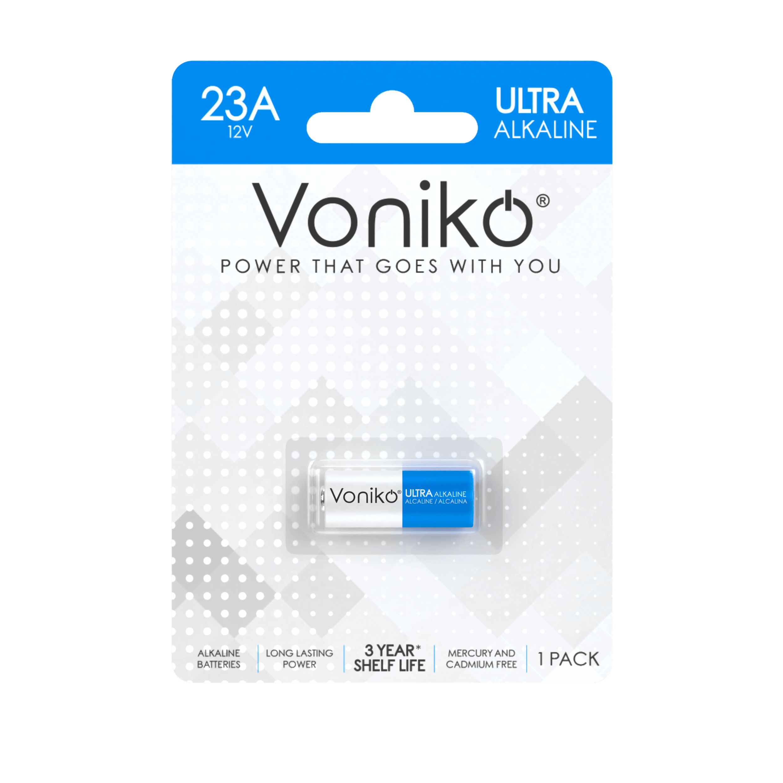 Pin kiềm Voniko 23A - 12V
