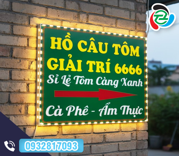 Bảng hiệu hộp đèn viền Led ruồi