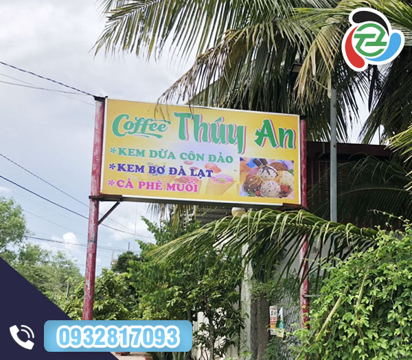 Bảng hiệu quảng cáo coffee Thúy An