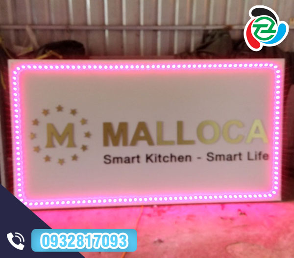 Biển đèn LED cửa hàng thiết bị thông minh Malloca