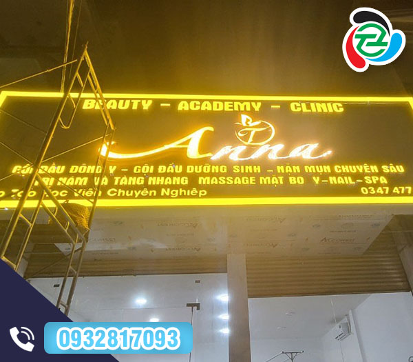 Biển hiệu chữ đèn LED Anna Spa