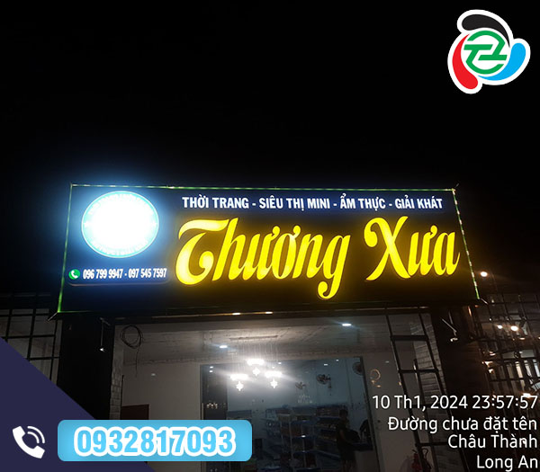 Biển quảng cáo đèn LED cửa hàng Thương Xưa