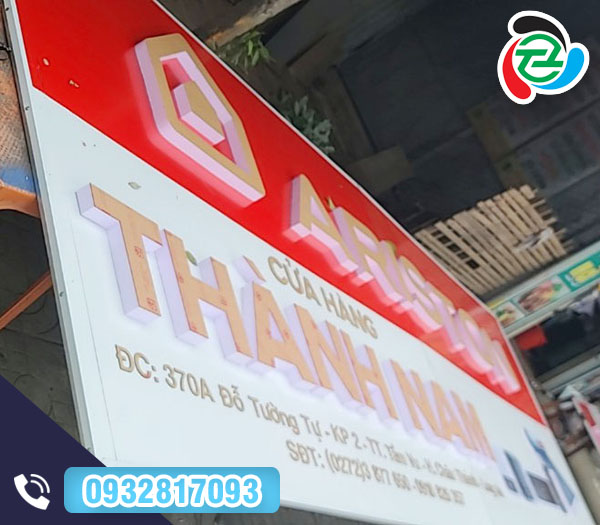 Dịch vụ thiết kế, thi công quảng cáo cửa hàng Thành Nam