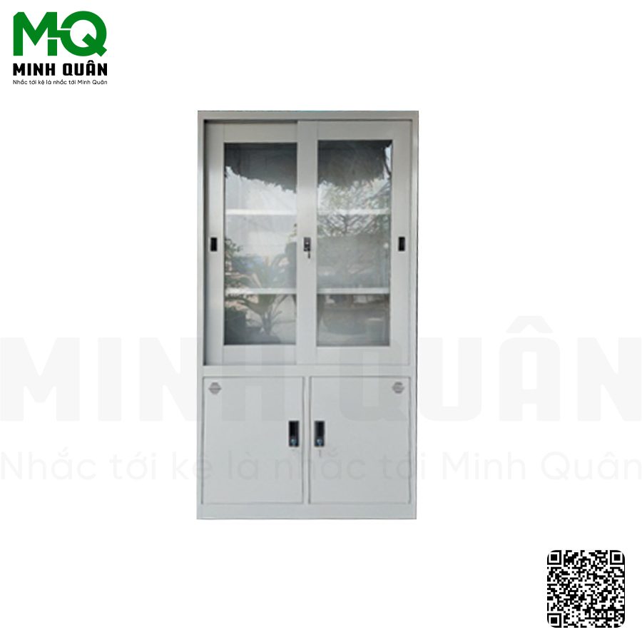Tủ 2 cánh lùa kín, 2 cánh mở tôn - Kệ Siêu Thị Minh Quân - Công Ty TNHH Đầu Tư Phát Triển Thương Mại Dịch Vụ Minh Quân