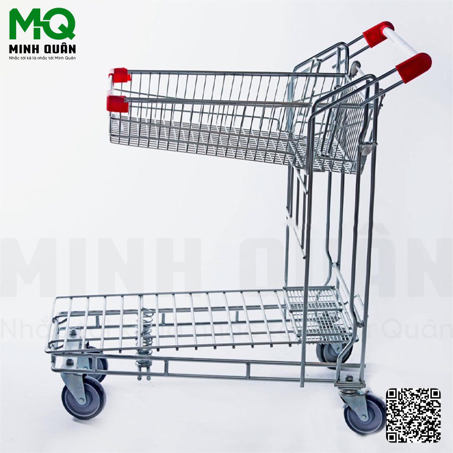 Xe kéo đi chợ - Kệ Siêu Thị Minh Quân - Công Ty TNHH Đầu Tư Phát Triển Thương Mại Dịch Vụ Minh Quân