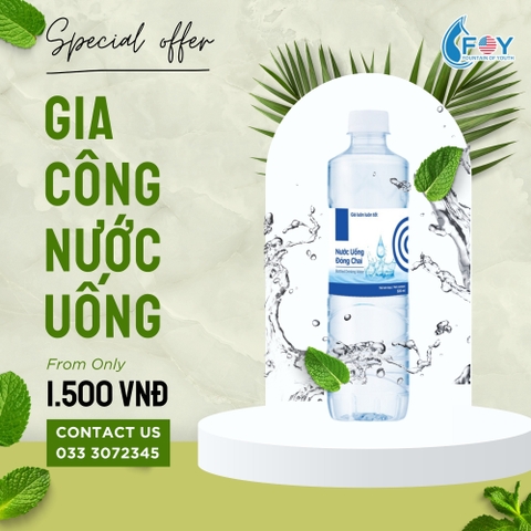 Gia công GO nước uống đóng chai 520ml