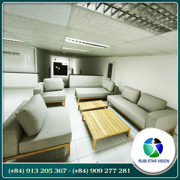 Ghế sofa gỗ tếch với lớp bọt khô nhanh - Đồ Ngoại Thất - Công Ty TNHH Rubi Star Vision