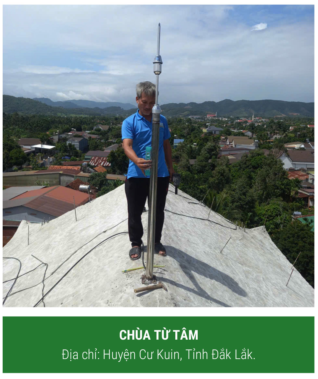Thi công hệ thống chống sét – chùa Từ Tâm