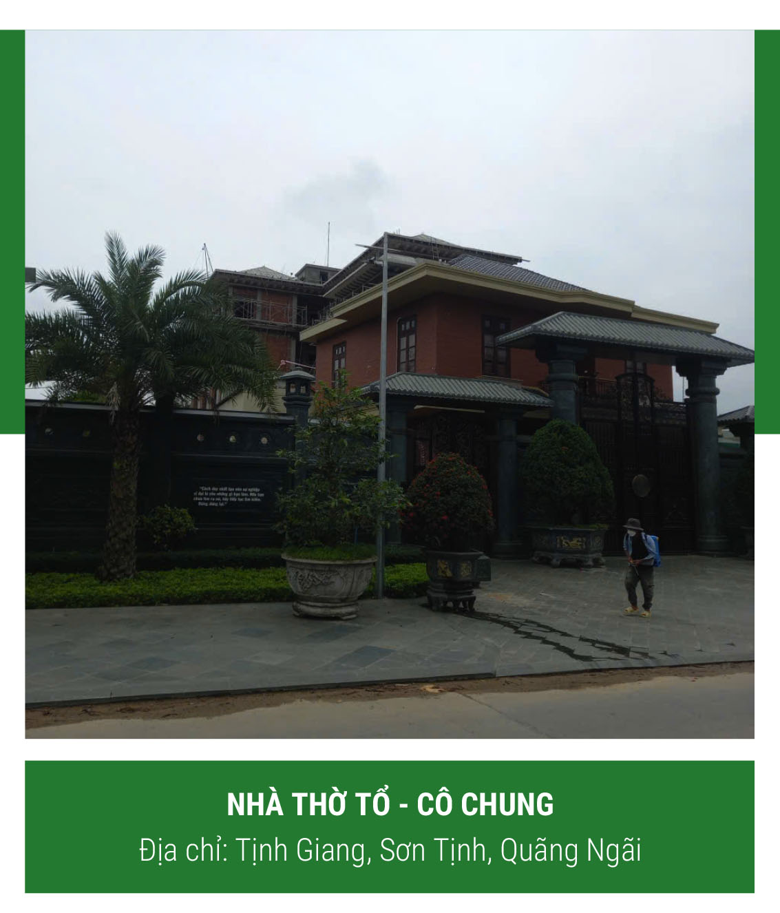 Thi công hệ thống chống sét – nhà thờ tổ cô Chung