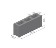 Gạch Block 3 lỗ 390x190x90mm