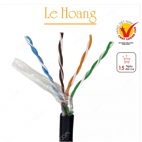 Cáp LAN CAT5E UTP 24AWG 4PRS  PE
