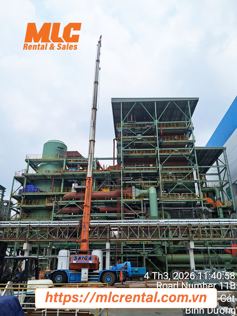 Cho thuê xe cẩu bánh lốp 65 tấn - Cho Thuê Xe Nâng MLC - Công Ty TNHH MLC Rental