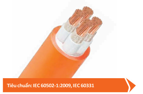 Cáp chống cháy 1, 2, 3, 4 lõi cách điện FR-PVC - Cáp Chống Cháy An Toàn - Công Ty TNHH An Toàn